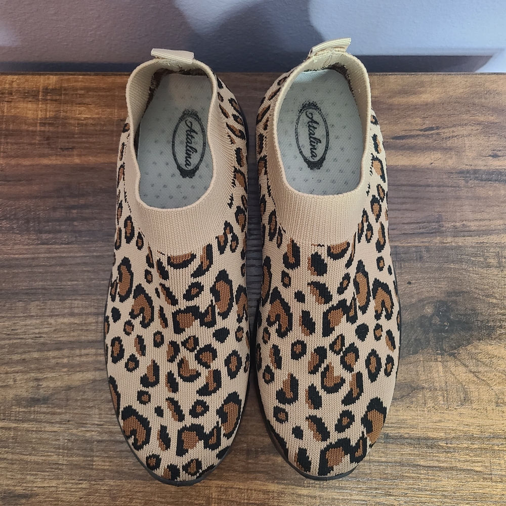 Atalina Lightweight Leopard Print Slip-On Sneakers - Picture 4 of 5